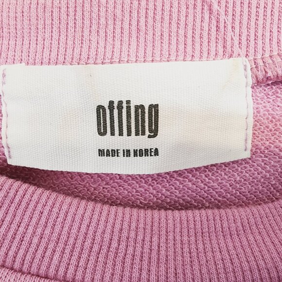Offing Women Sweatshirt French Terry Sz L Casual Fun Graphic made in Korea - Picture 2 of 15